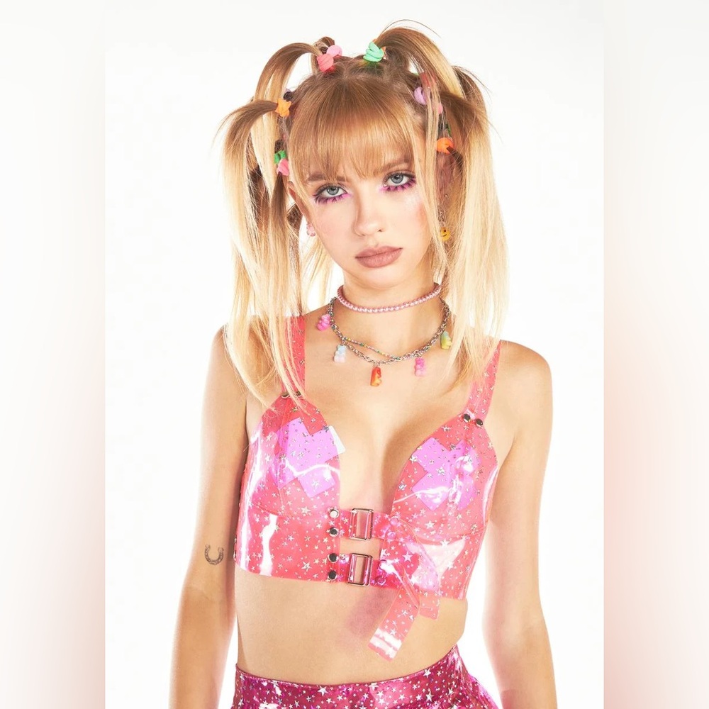 Chasing Starlight Vinyl Bustier NWT M